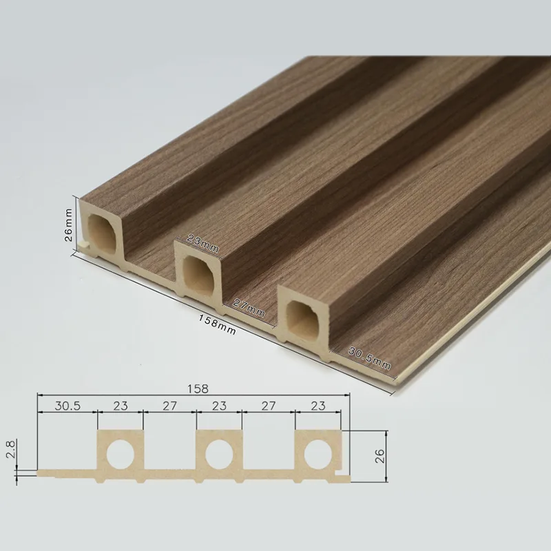 150 Hol gecanneleerd paneel met 3 rasters