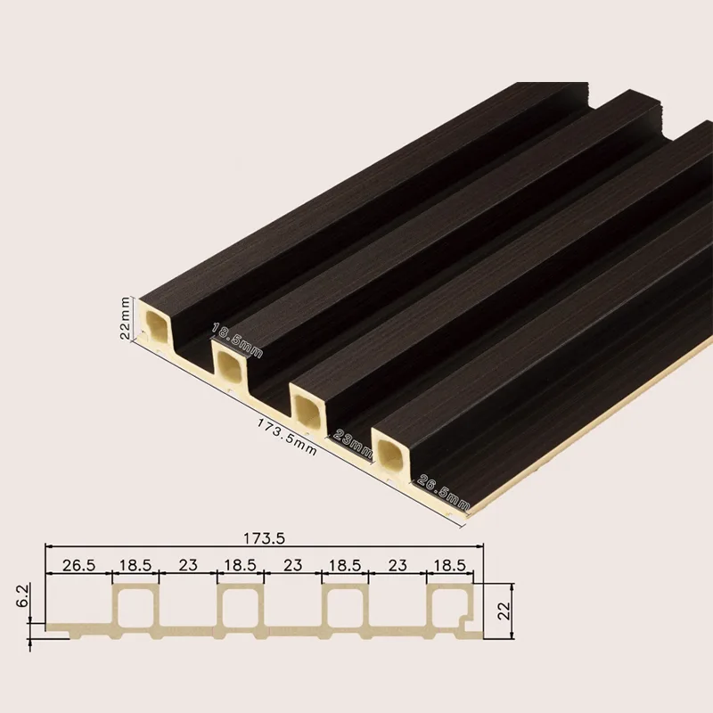 170 Hol gecanneleerd paneel met 4 rasters