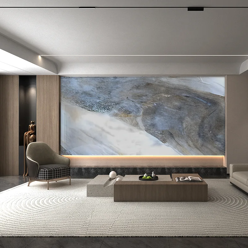 Amazon groene en blauwe serie marmeren achtergrondwandpaneel